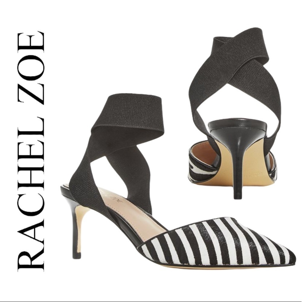 Rachel Zoe Blaire Calf Hair Kitten-heel Pumps NEW